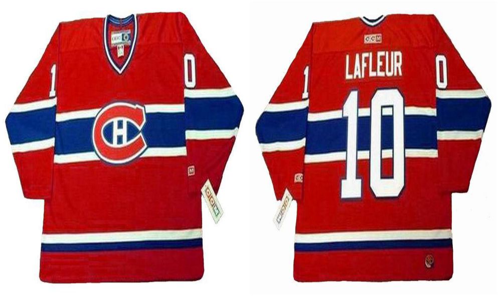 2019 Men Montreal Canadiens 10 Lafleur Red CCM NHL jerseys